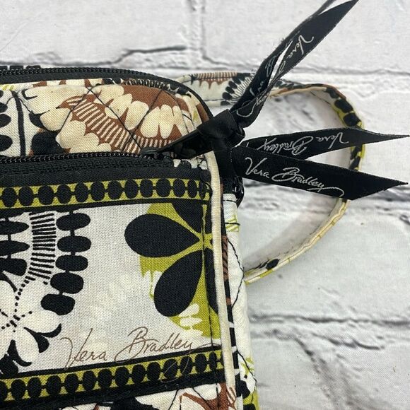 Vera Bradley Mini Hipster Cocoa Moss Crossbody Adjustable Strap Quilted Bag - Picture 8 of 12